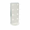 Azar Displays Revolving 8''W x 20.625''H Pegboard Counter Display w/16 4''Hooks 700508-WHT-4W16